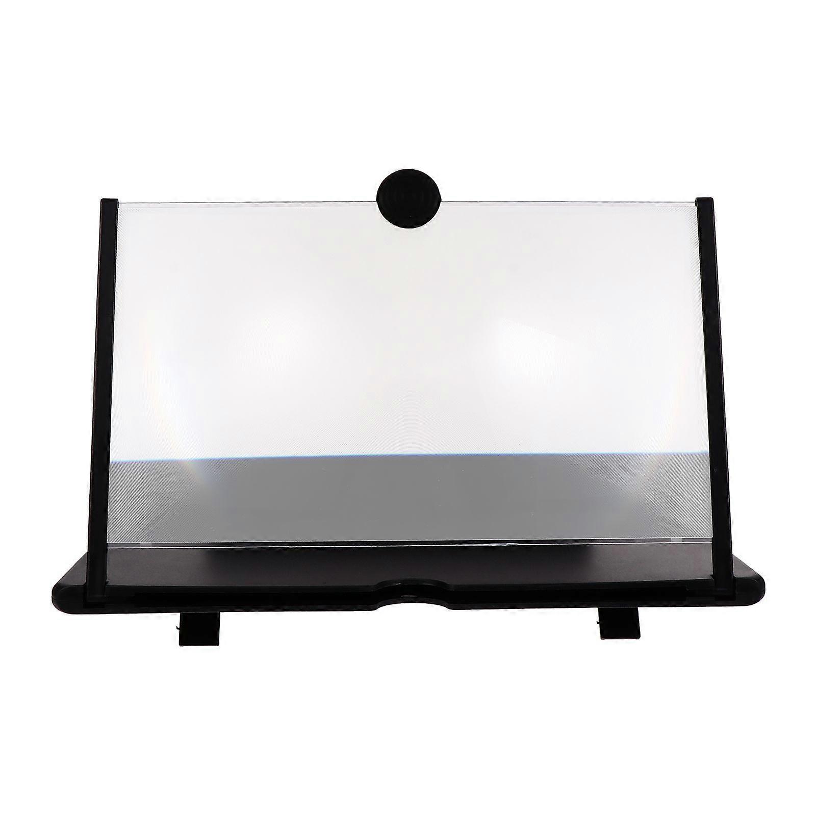 12Inch Phone Screen Magnifier Pulling Type Phone Screen Amplifier Rack (Black)