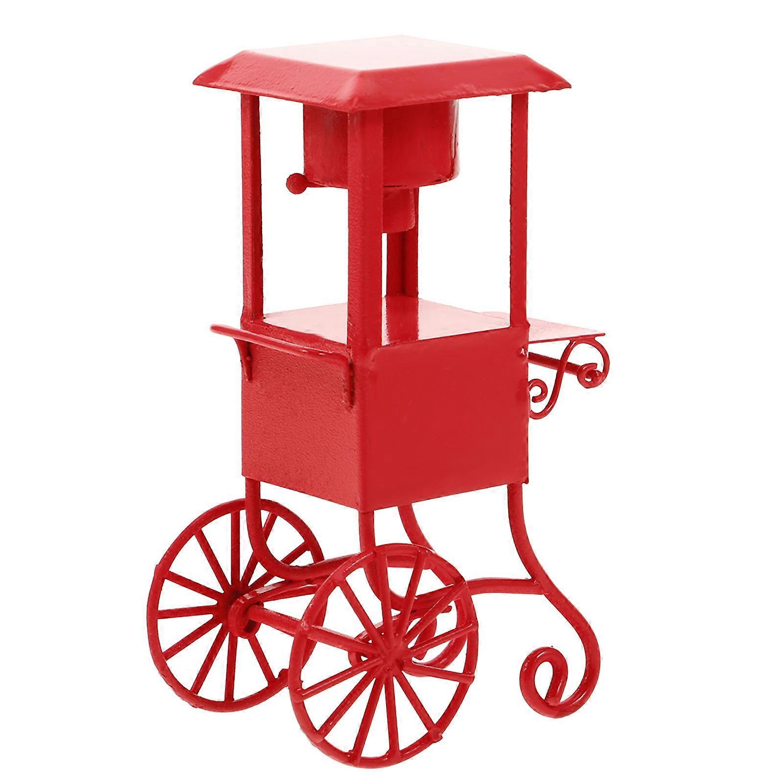 Mini máquina para hacer palomitas de maíz para decoración estilo cine plástico rojo