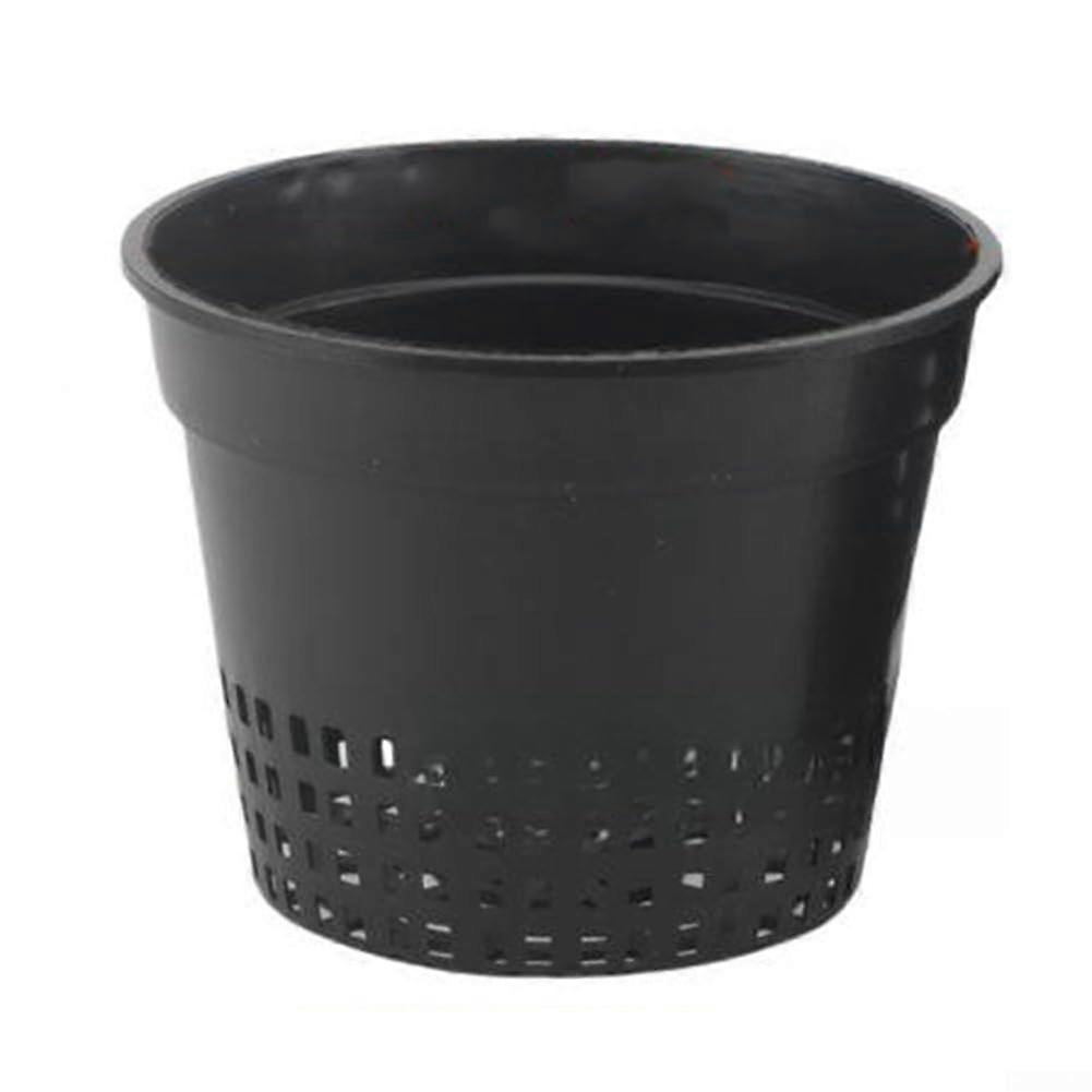 12 Pack Hydroponic Net Pots 15cm Black Plastic Soilless Planting Baskets for  Root Growth