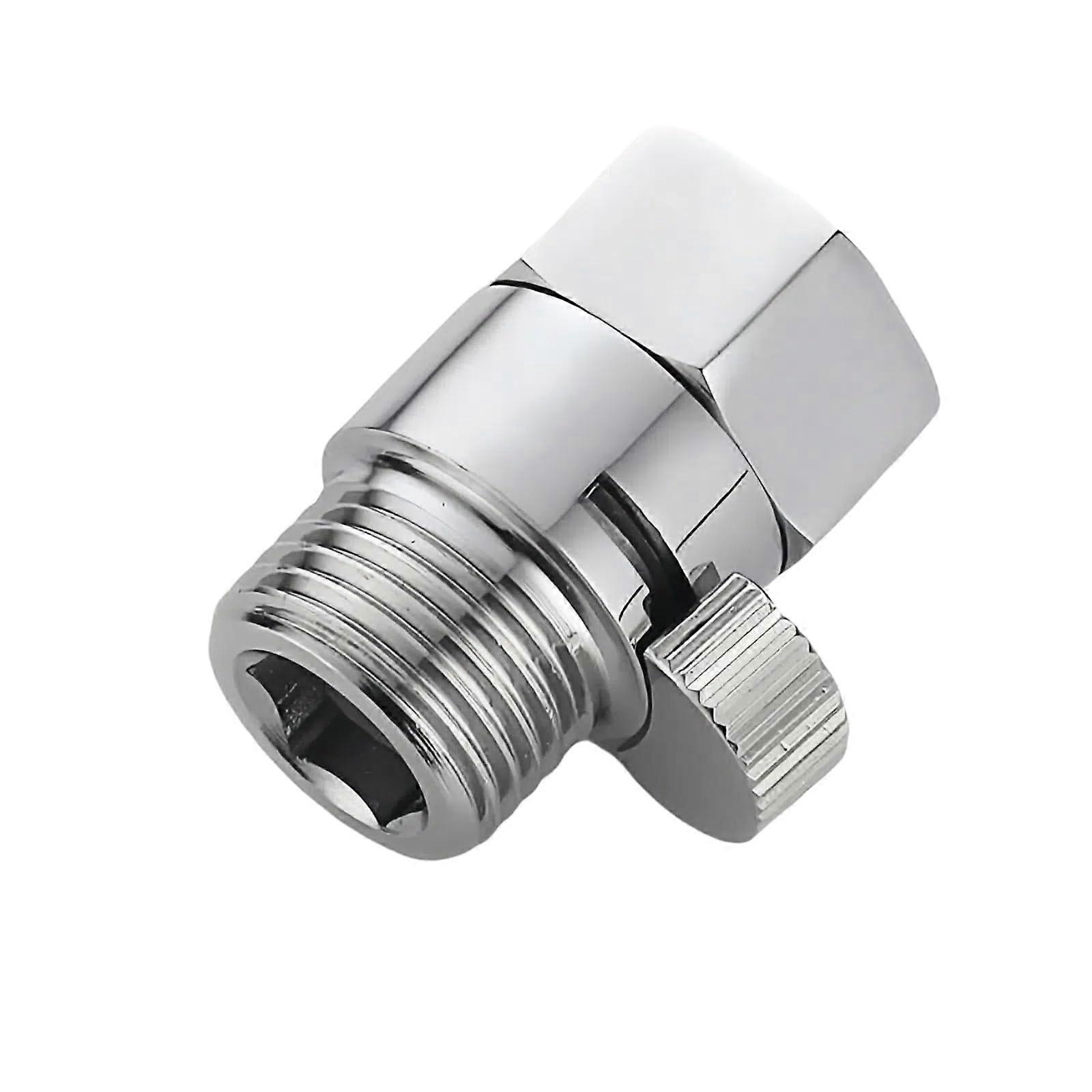 Adjustable Brass Shower Flow Control Valve with On Off Switch, Leakproof Water Saving for RV