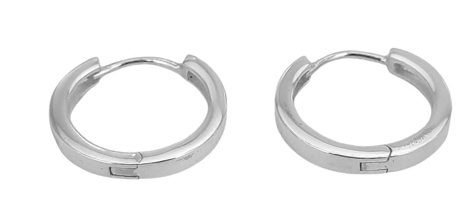 Folding hoop earrings 06 - Silver