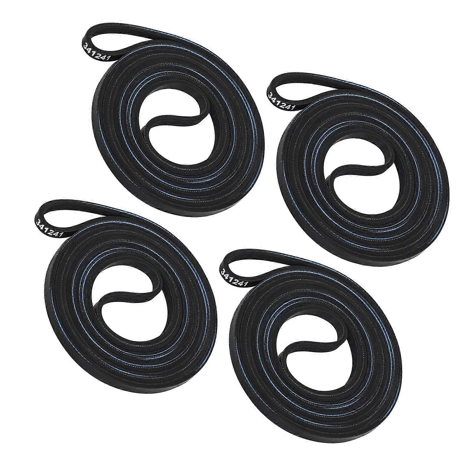 4 Pack Dryer Machine Belt Enhanced Stability Heat Resistant Design Ensures Safe Consistent Tumble Drying Rubber Texture Multicolor