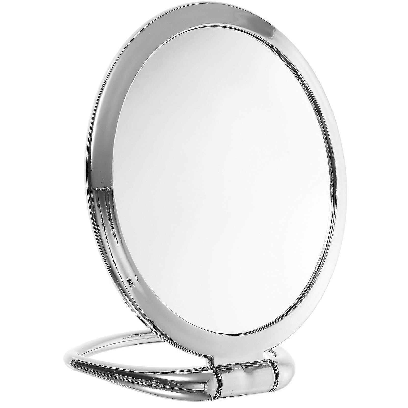 Desktop Makeup Mirror Double Sided for Face Care 3Pcs Silver Mirror Set
