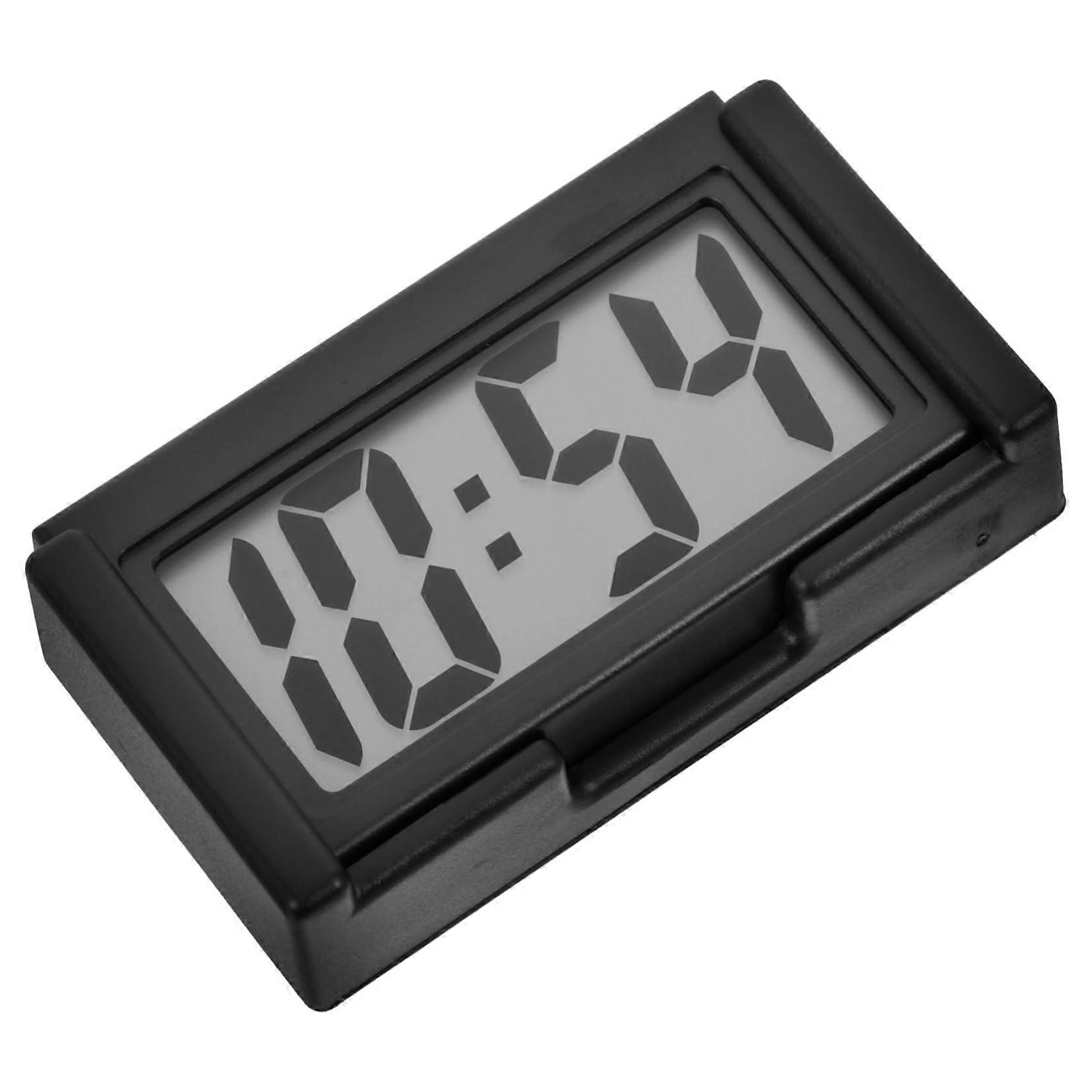 Car Digital Clock with Clear LCD Screen, Compact Mini Auto Dashboard Clock for Car and Home Use