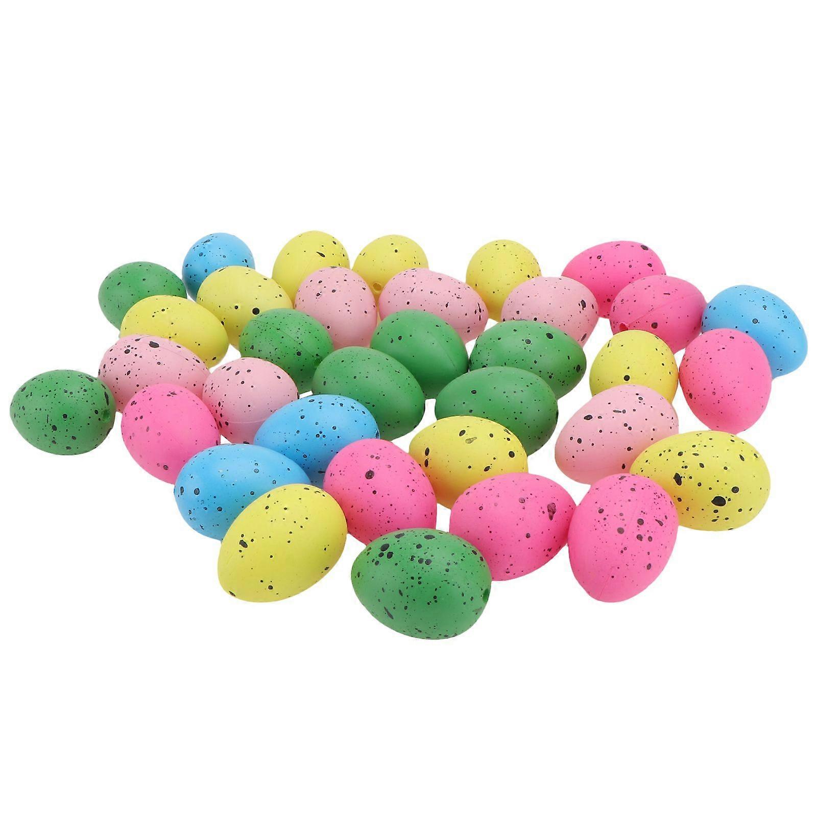 50pcs Easter Egg Toy Layout Props Easter Children Egg Plaything for Party