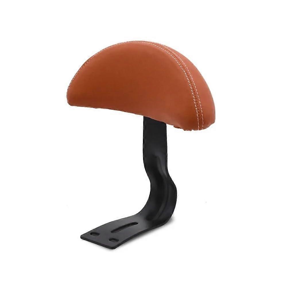 Universal Motorcycle Passenger Backrest Seat Cushion with Bracket Brown for Comfortable Riding