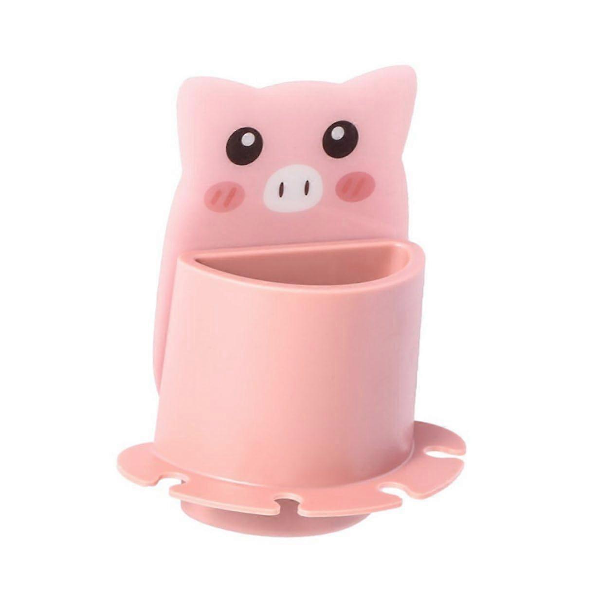 Bathroom Toothbrush Holder Wall Mounted Self Adhesive Organizer for Toothpaste and Accessories