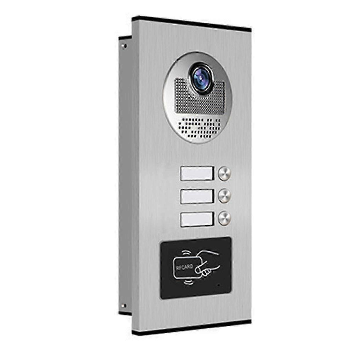 3 Unit Home Video Intercom Doorbell Video Door Phone System EU Plug