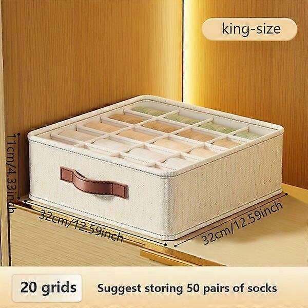 Socks and Underwear Box, Separate Folding Type, Wardrobe Classification Organizer Box