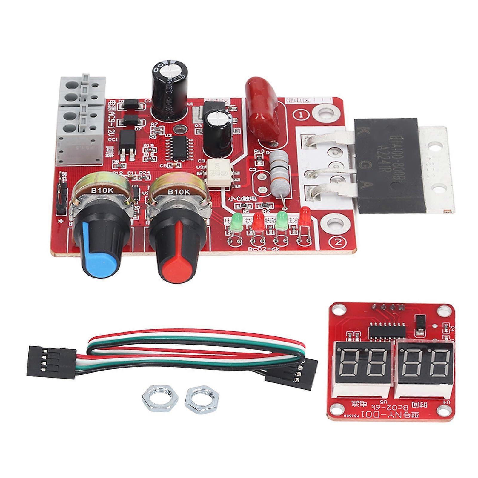 100A Adjustable Spot Welder Control Board with Digital Time and Current, Optocoupler Safety Isolation
