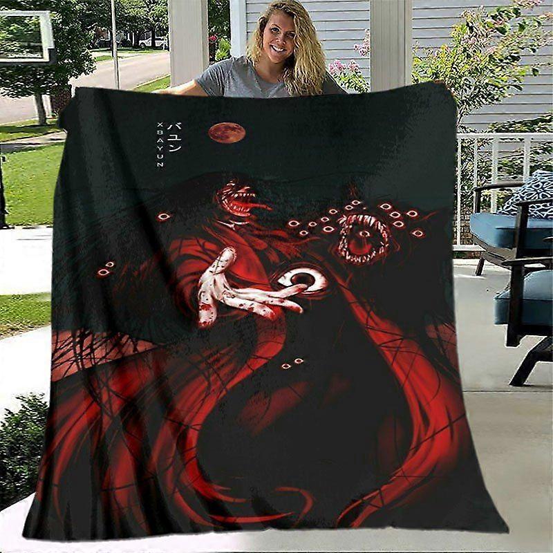Hellsing Nosferatu Alucard Vampire Anime Blanket  Blood Red Gothic Horror Throw