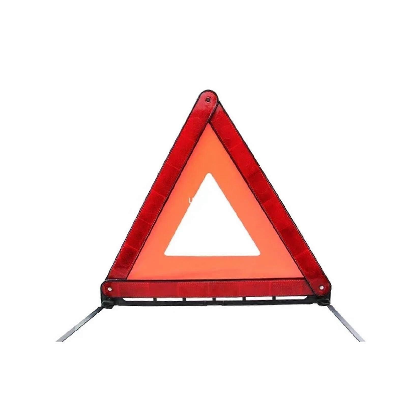 Emergency Warning Triangle 2pcs  Visibility Foldable Car Safety Sign with Durable Tripod Red