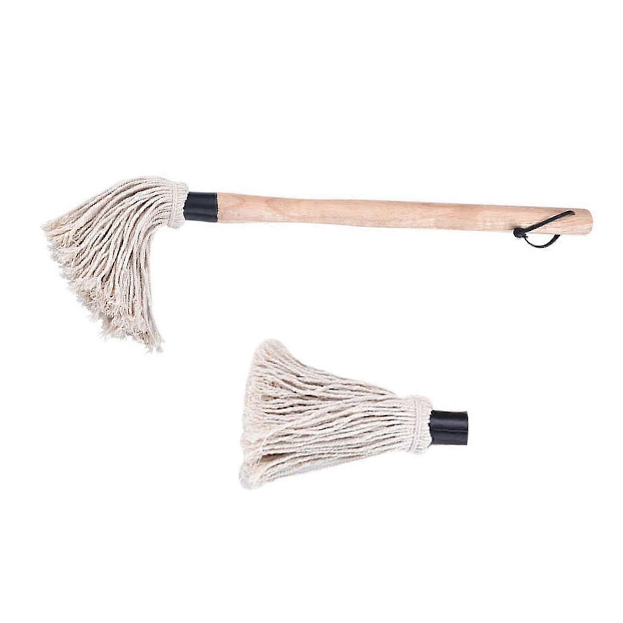 Basting Brush with Wooden Handle and Replaceable Cotton Head for Precise Barbecue and Baking