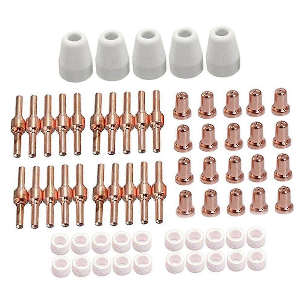 65Pcs Plasma Cutter Tip Electrodes Cup Kit Cut Electrode 40 Nozzles Kit
