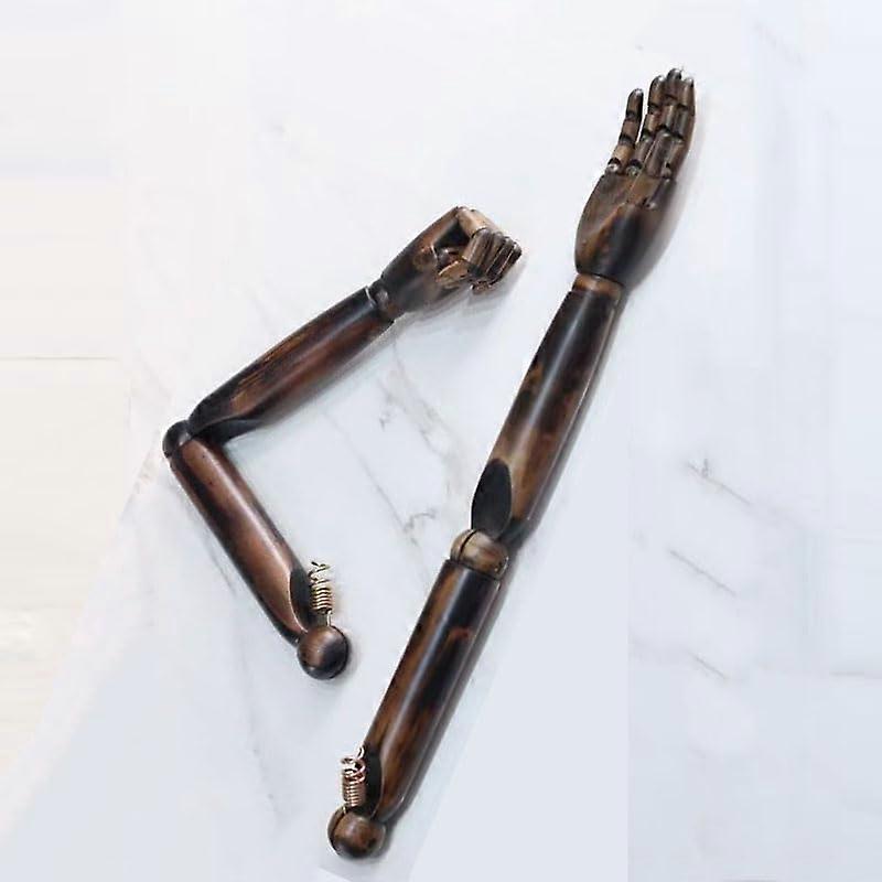 Mannequin Arms Pair with Realistic Articulating Joints, Durable Solid Beech Wood for Women Display