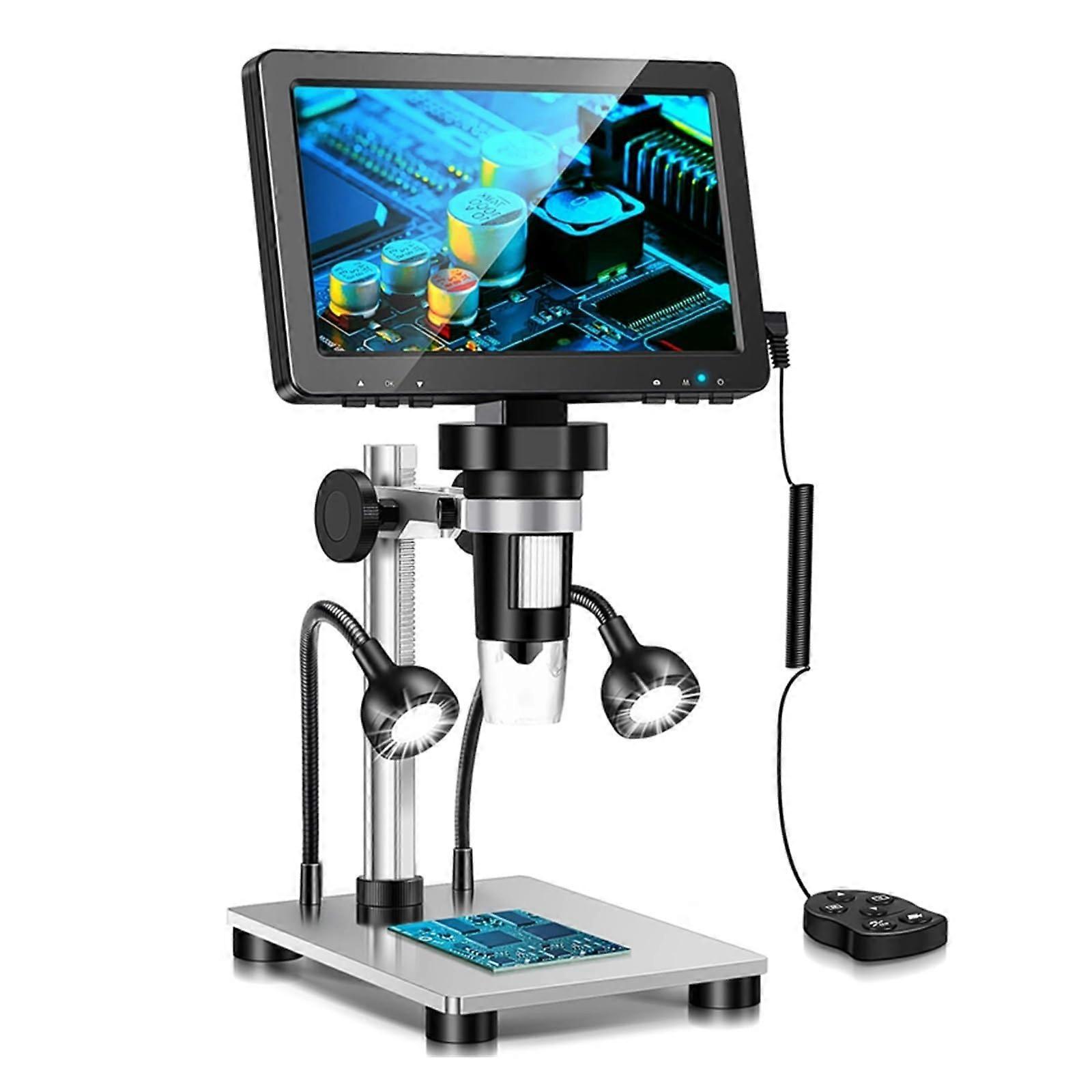 1200X LCD Digital Microscope with 12MP HD Camera for PCB Soldering Inspection and LED Lighting