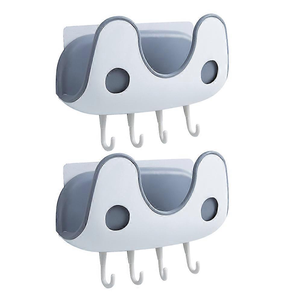 Pot Lid Organizer Double-Layer Rack for Kitchen Wall Mounted 2Pcs