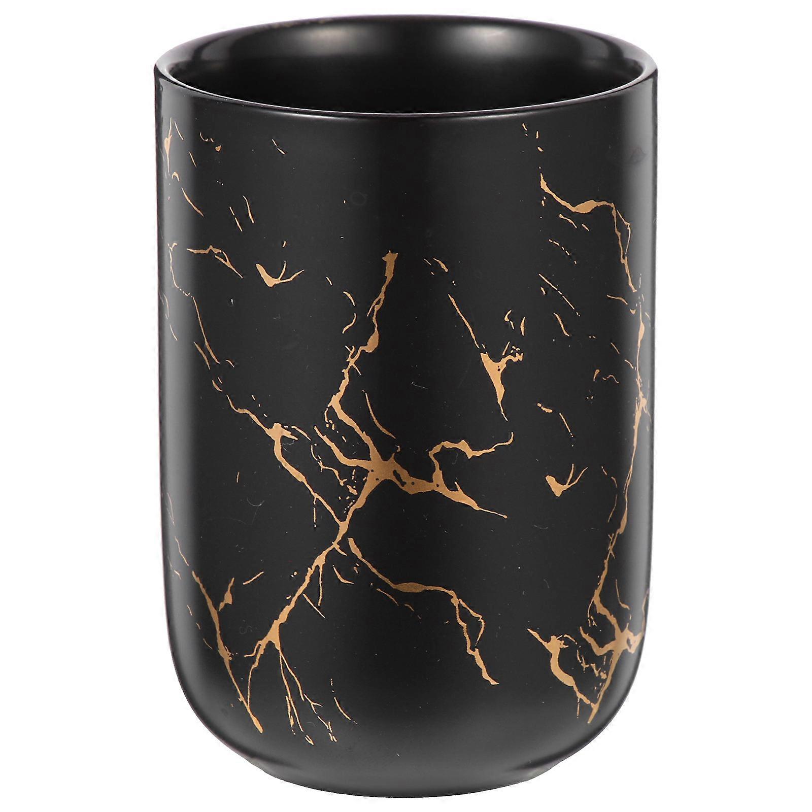 Marble Pattern Mouthwash Cup Ceramic for Drinking Water Practical Storage