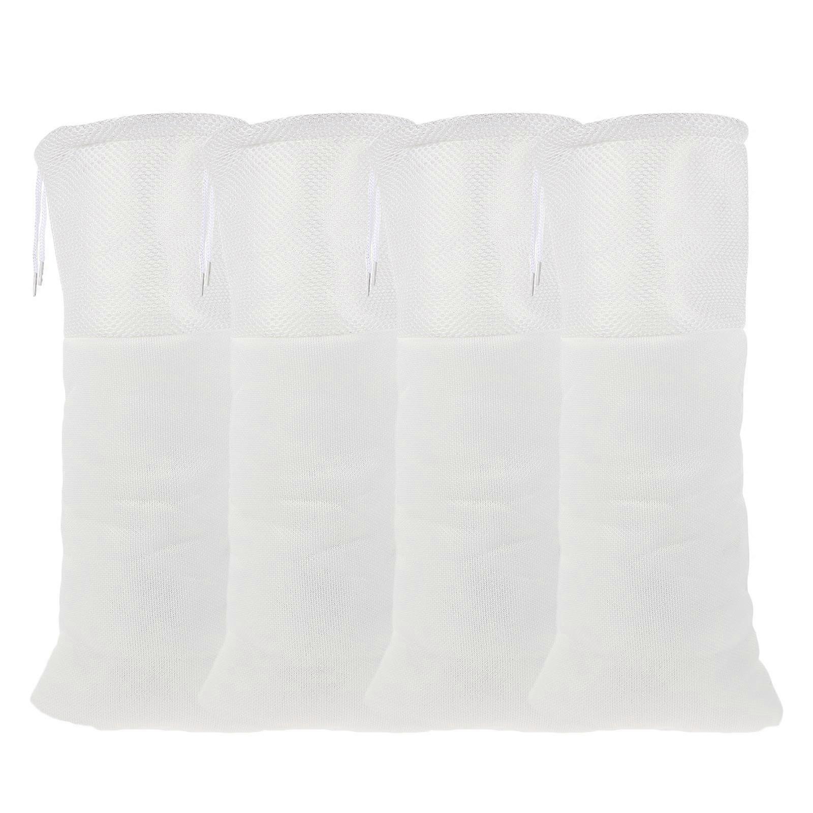 Aquarium Filter for Water Purification 4Pcs White Polyester Bags