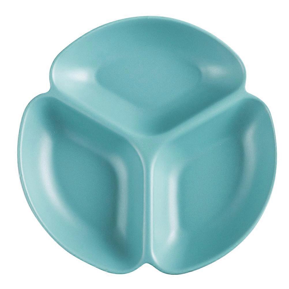 Fruit Divided Plate Ceramic Serving Plate for Home 1Pcs Green