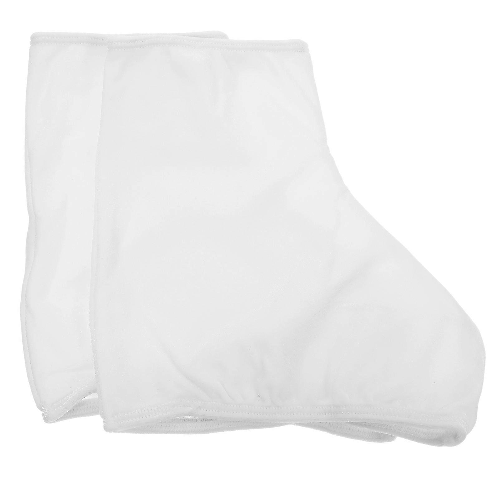 Housse de protection blanche élastique pour chaussures de patinage à glace