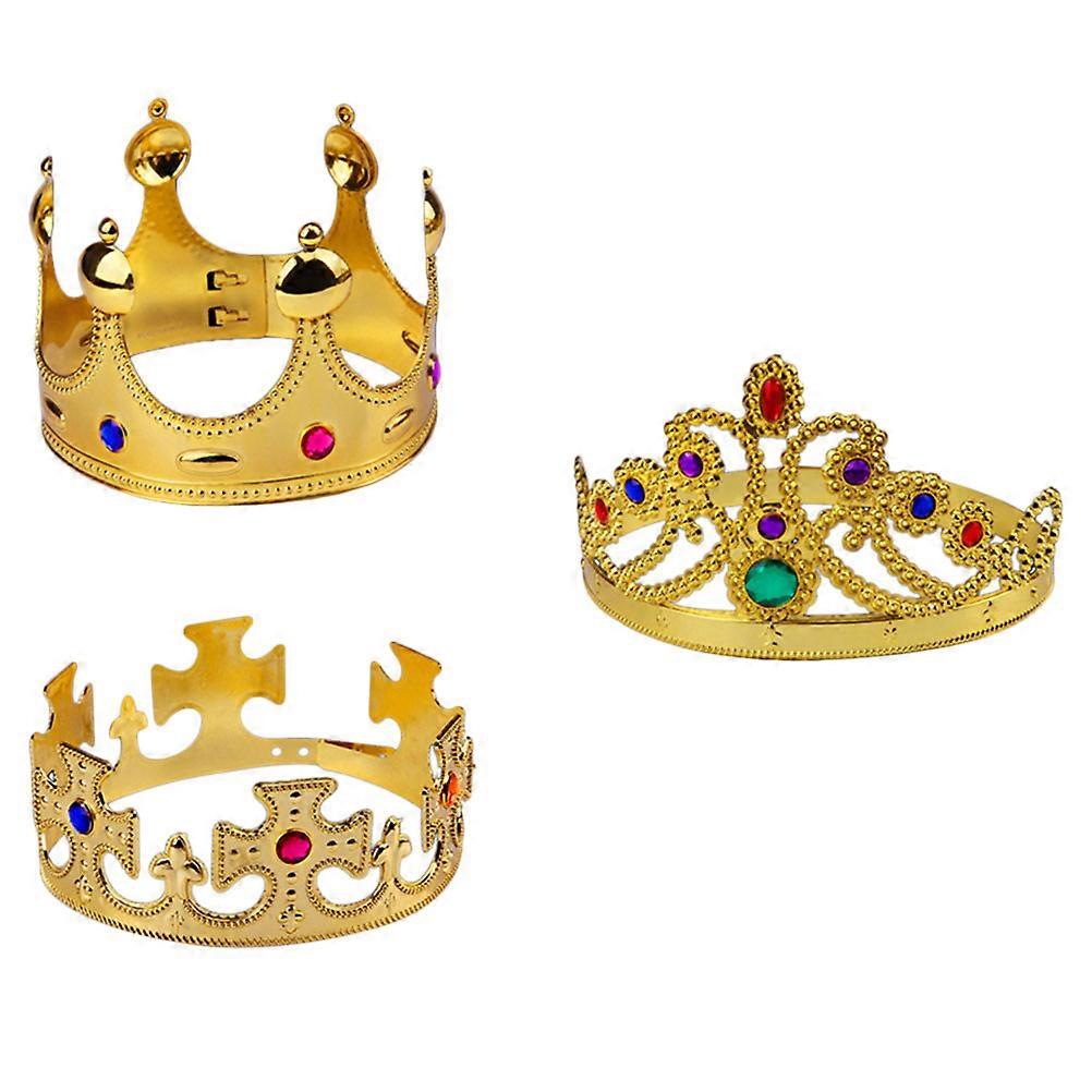 Crown Headband for Birthday Party 3Pcs Durable Set