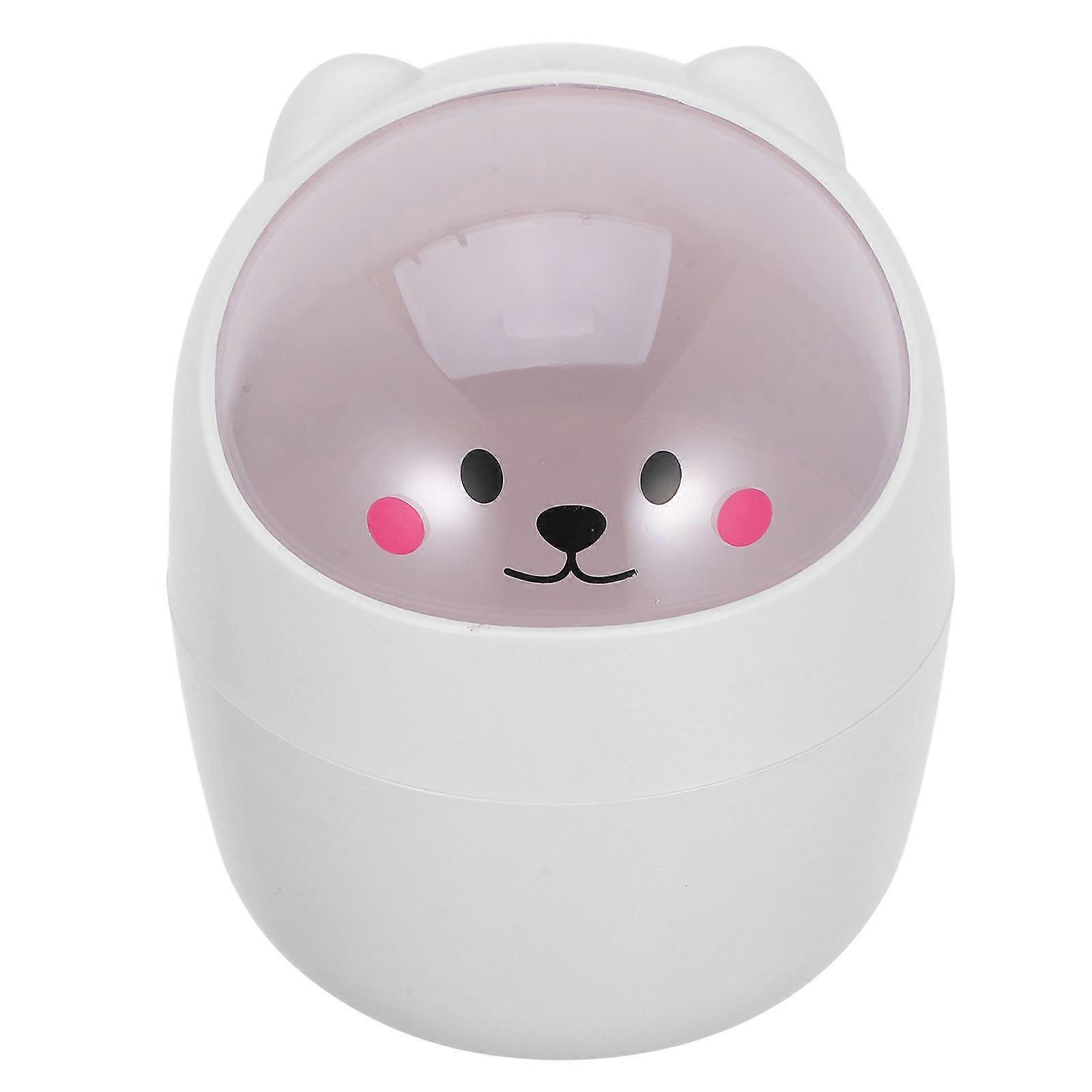 Mini Desktop Waste Bin for Storage 1Pcs Plastic Garbage Container White