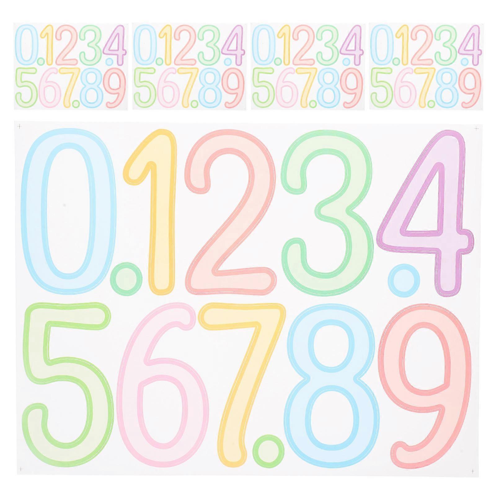 Self-Adhesive Numbers Stickers for House Address Use 5 Sheets