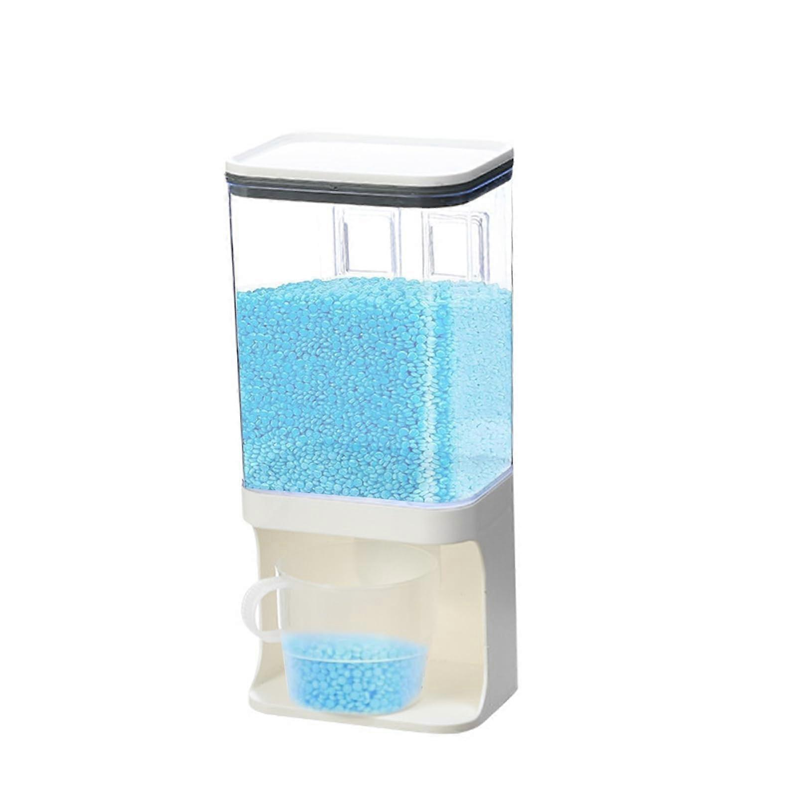 Laundry Detergent Dispenser Wall Mounted with Measuring Cup, Large Clear 1000ML Storage Container