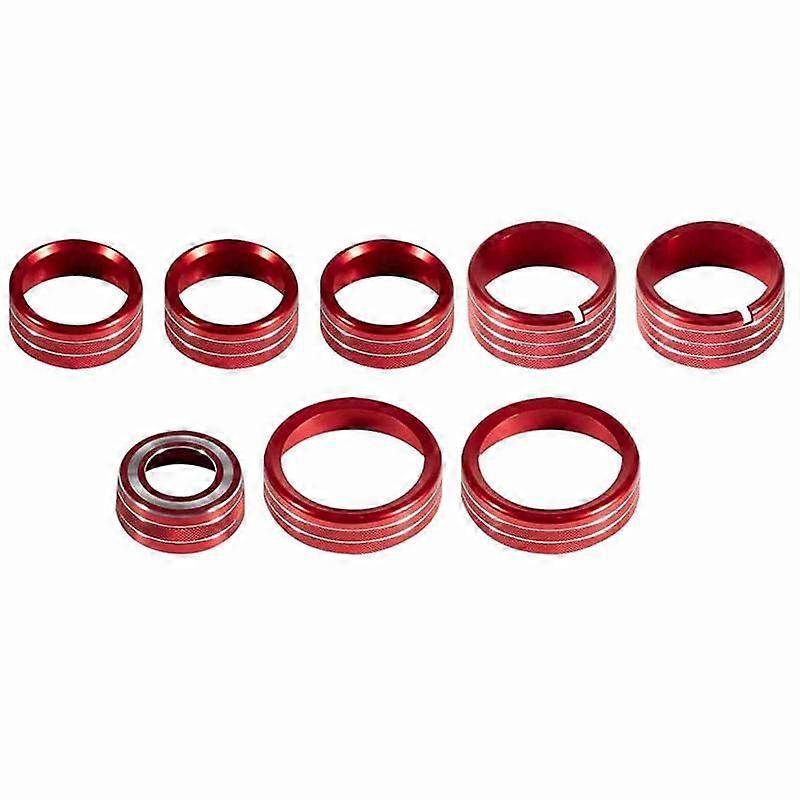 Condition Switch Button Radio AC Knobs Switch Cover Button Trim for Chevy Silverado 2014-2018, Red
