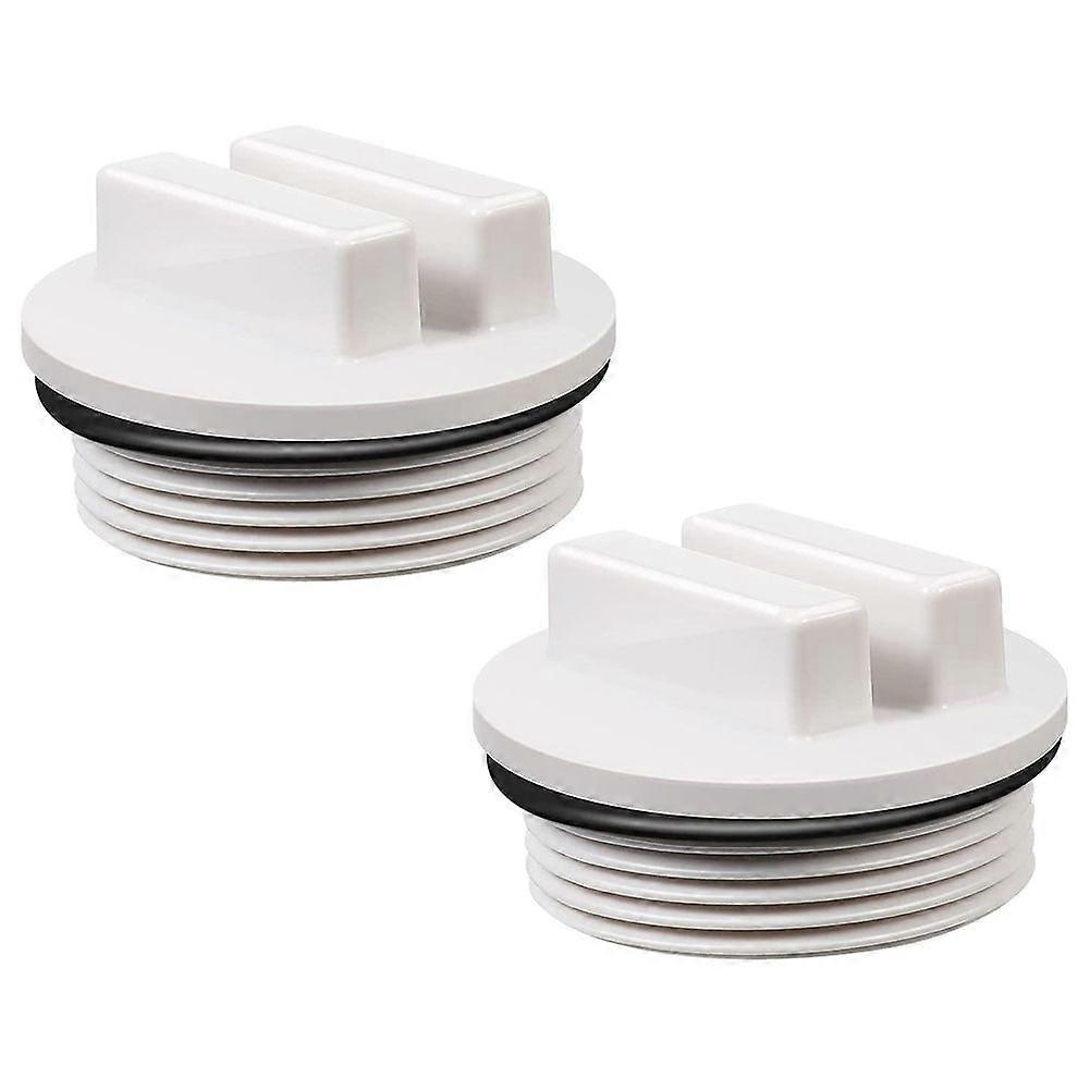 1.5 Inch Pool Plug Threaded Pool Return Line Plug Winter Expansion Plug with Ring for Swimming Pool Accessories,2Pcs