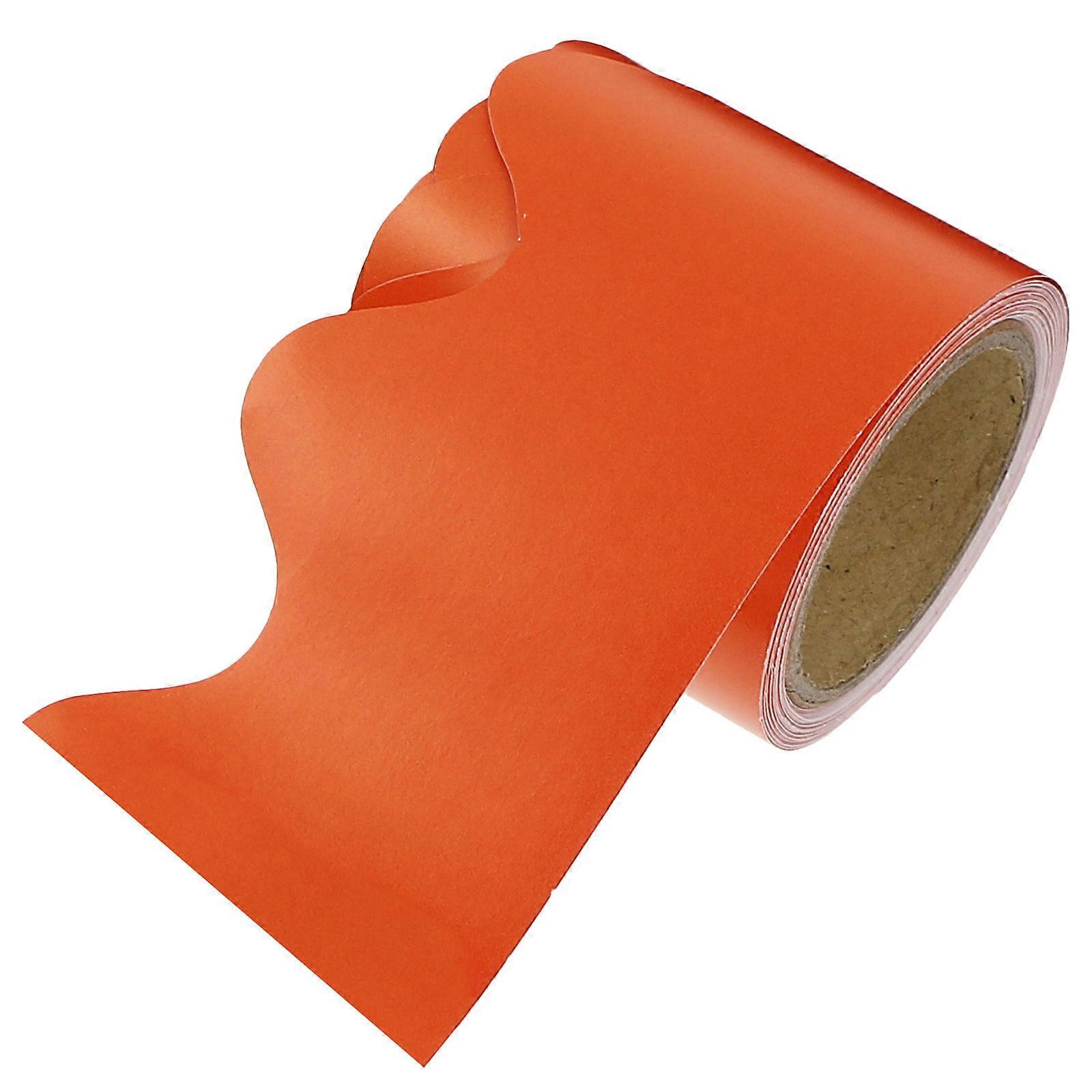 Bulletin Frame Decor Paper Roll for Wall Decoration 5M Orange