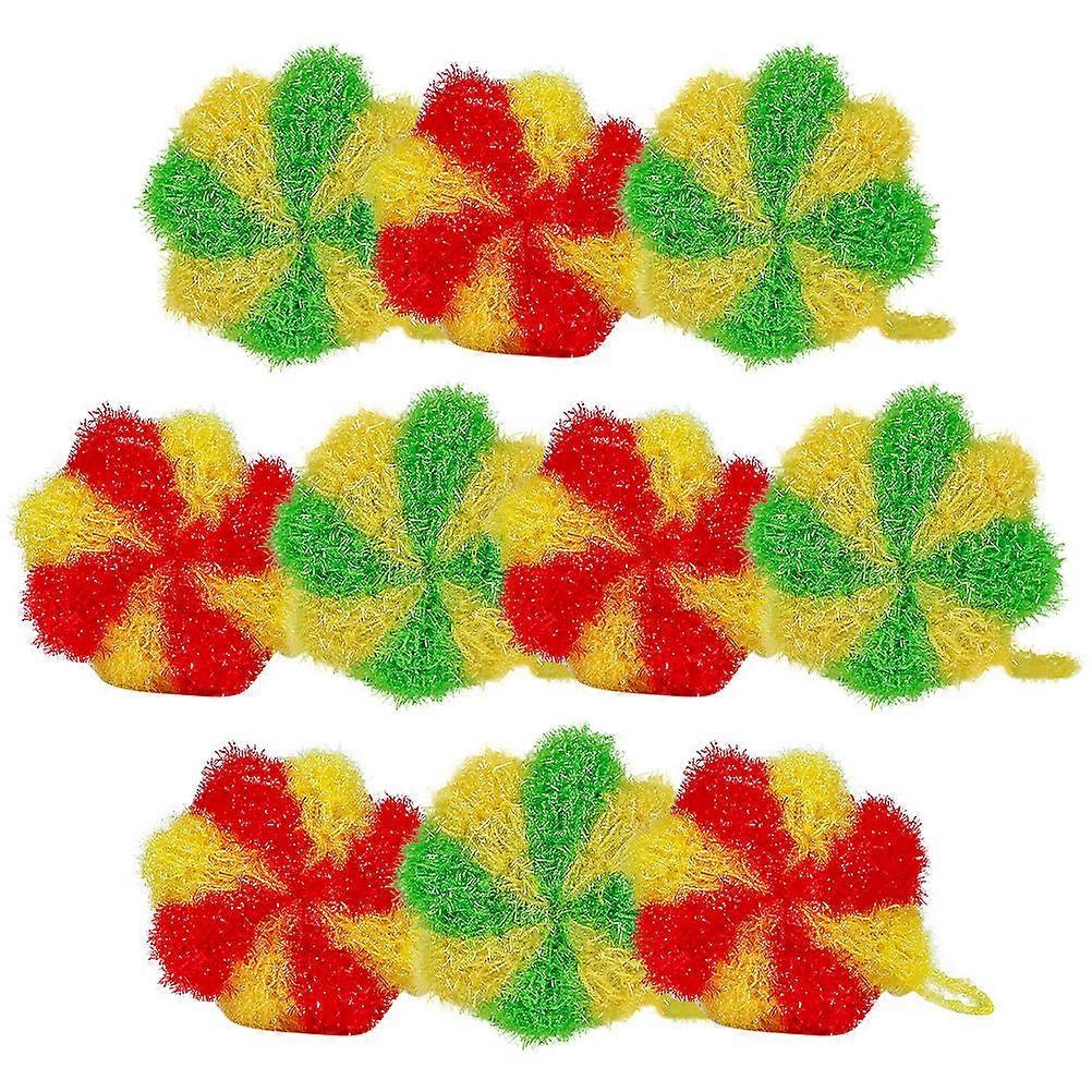 Dishcloth Windmill Shape for Cleaning Use 10Pcs Polyester Dish Towels Set