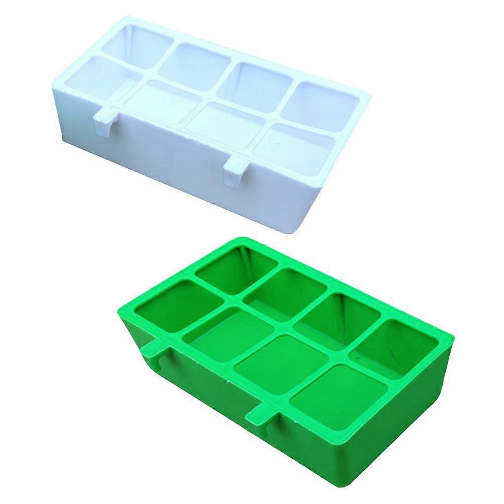 Bird Feeder Bird Cage Food Box Container with Anti-Spill Function 4Pcs