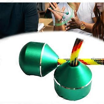 Metall-fidgetspinner, mini-kulespinnere på snor, aluminiums-bekymringstau – grønn, kompatibel med stresslindring og fingerferdighetstrening