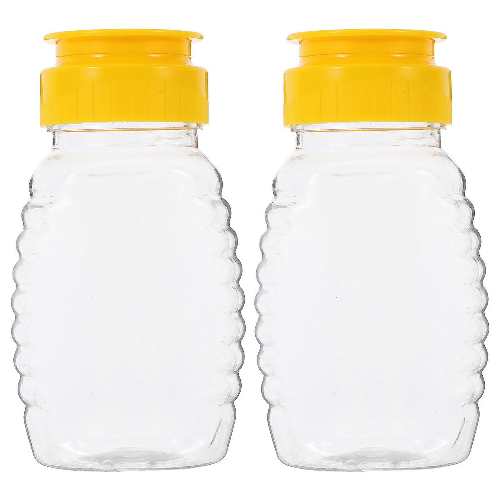 Refillable Honey Container Versatile Use 2Pcs for Kitchen and Cafe Settings