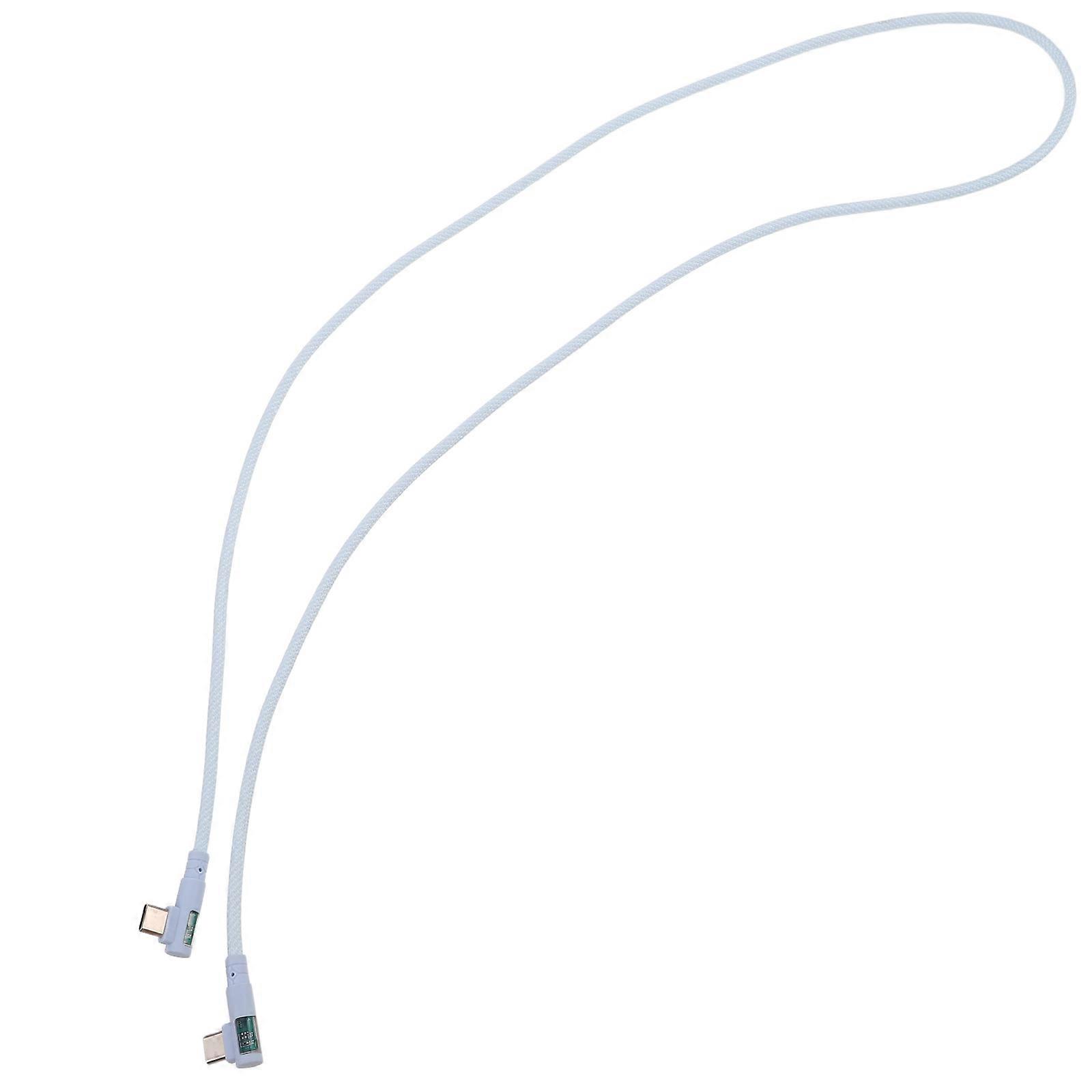Data Cable Right Angle Type C Cable for Efficient Charging Sky-Blue