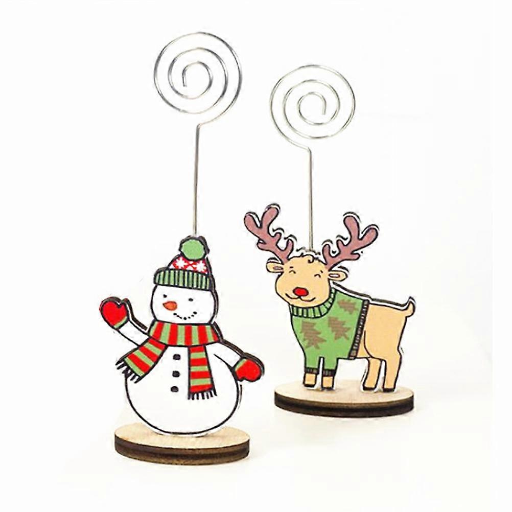 Christmas Holder Snowman Pattern Message Folder for Holding 12Pcs Set