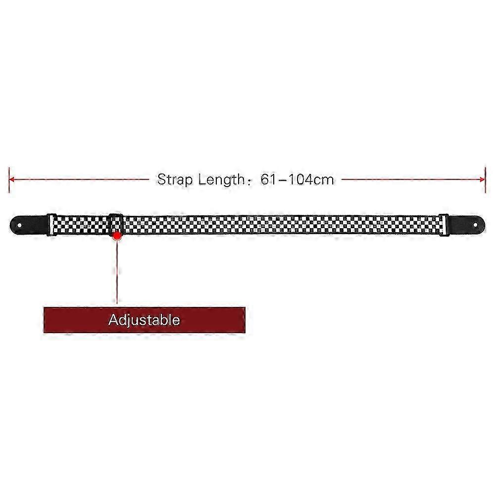 Adjustable Ukulele Strap 3.8cm x 61-104cm Polyester with Hanging Rope
