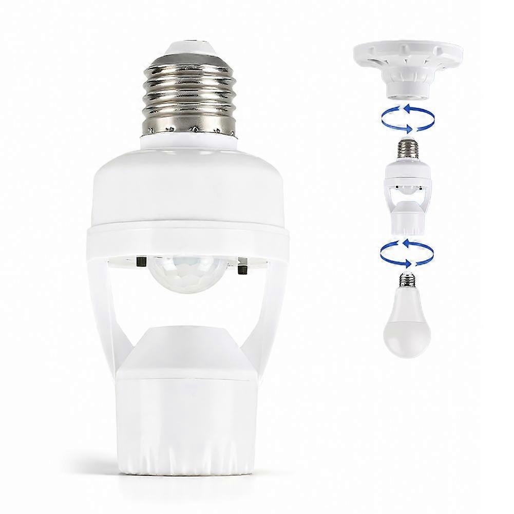 E27 Motion Sensor Light Socket Adapter For Basement Room Storage Garage U2I2