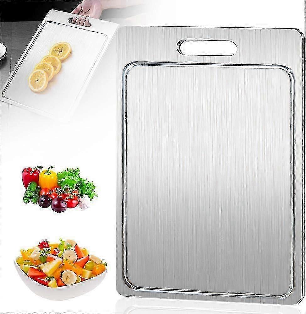 Kitchen cutting board for chefs, titanium brushed surface chopping mat
