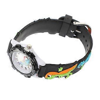 Children Cartoon Watch Round Kids Watch with Dinosaurs Pattern