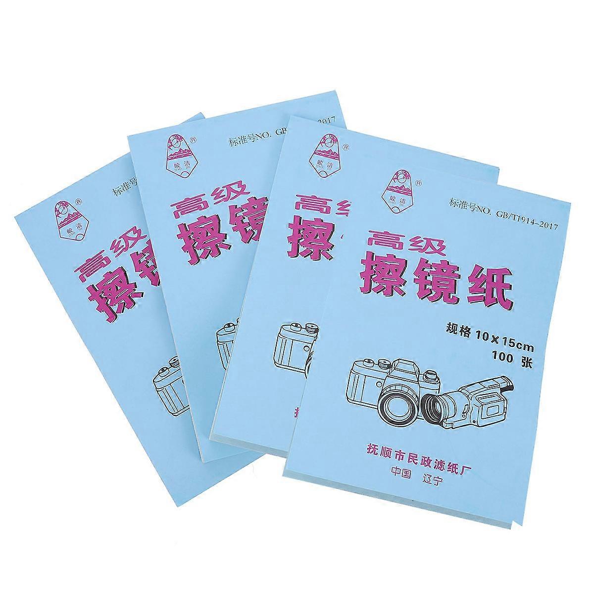 400 Sheets Microscope Cleaning Paper Portable Cleaning Tissue for Microscope Using
