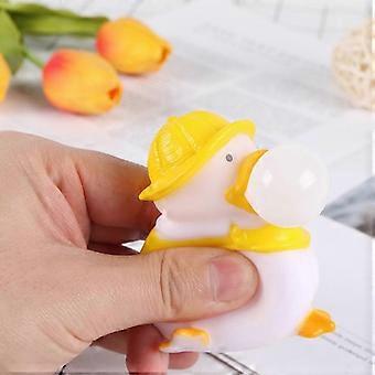 Stress Ball Duck Squeezy Bubbles Reduce Anxiety Soft Stretchy Ball for Children and Adults Yellow