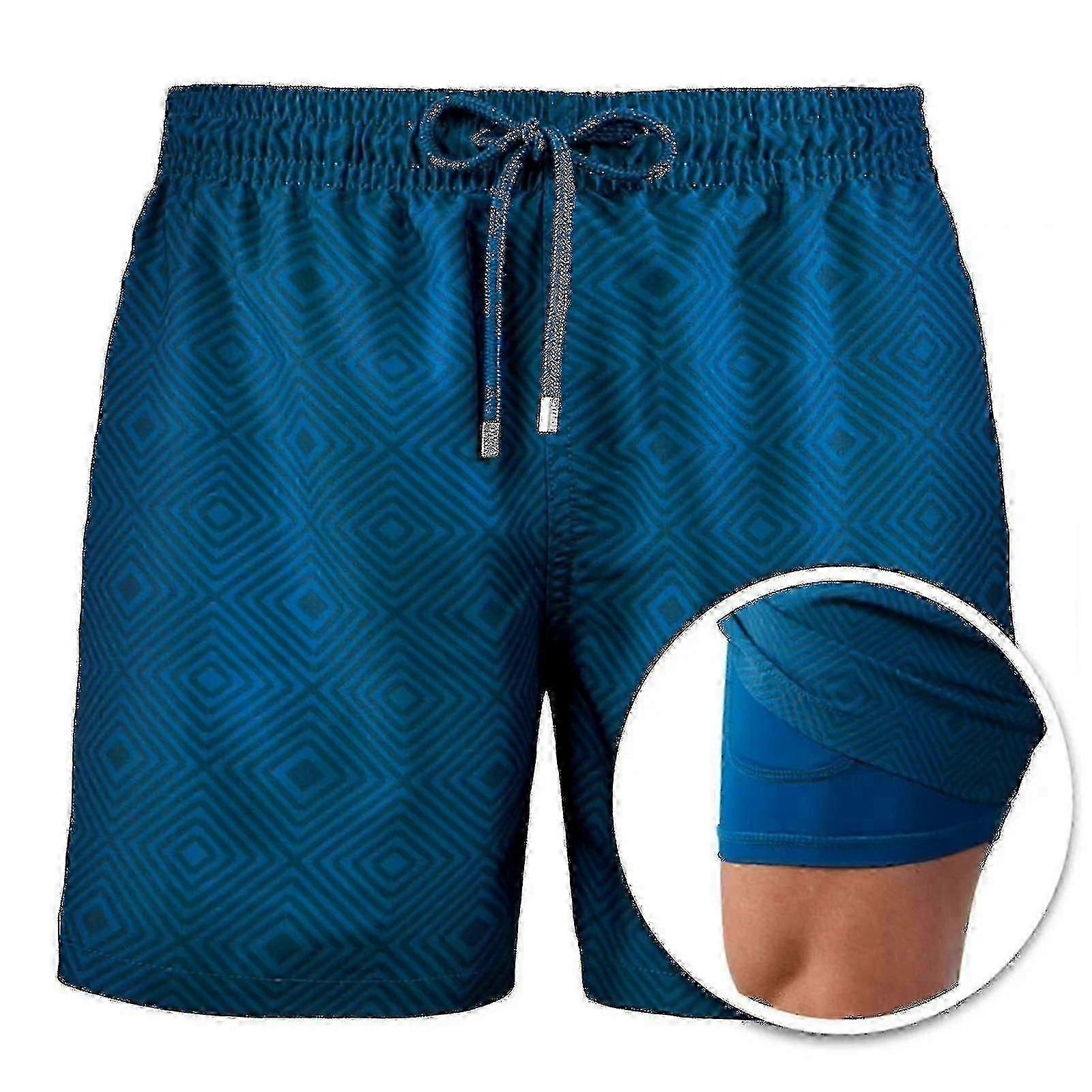 Mens Swim Trunks With Compression Liner