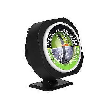 Car Inclinometer, Outdoor Car Mini Compact Compass Lighting Led Car Compass Angle Inclinometer Balancer Measuring Device