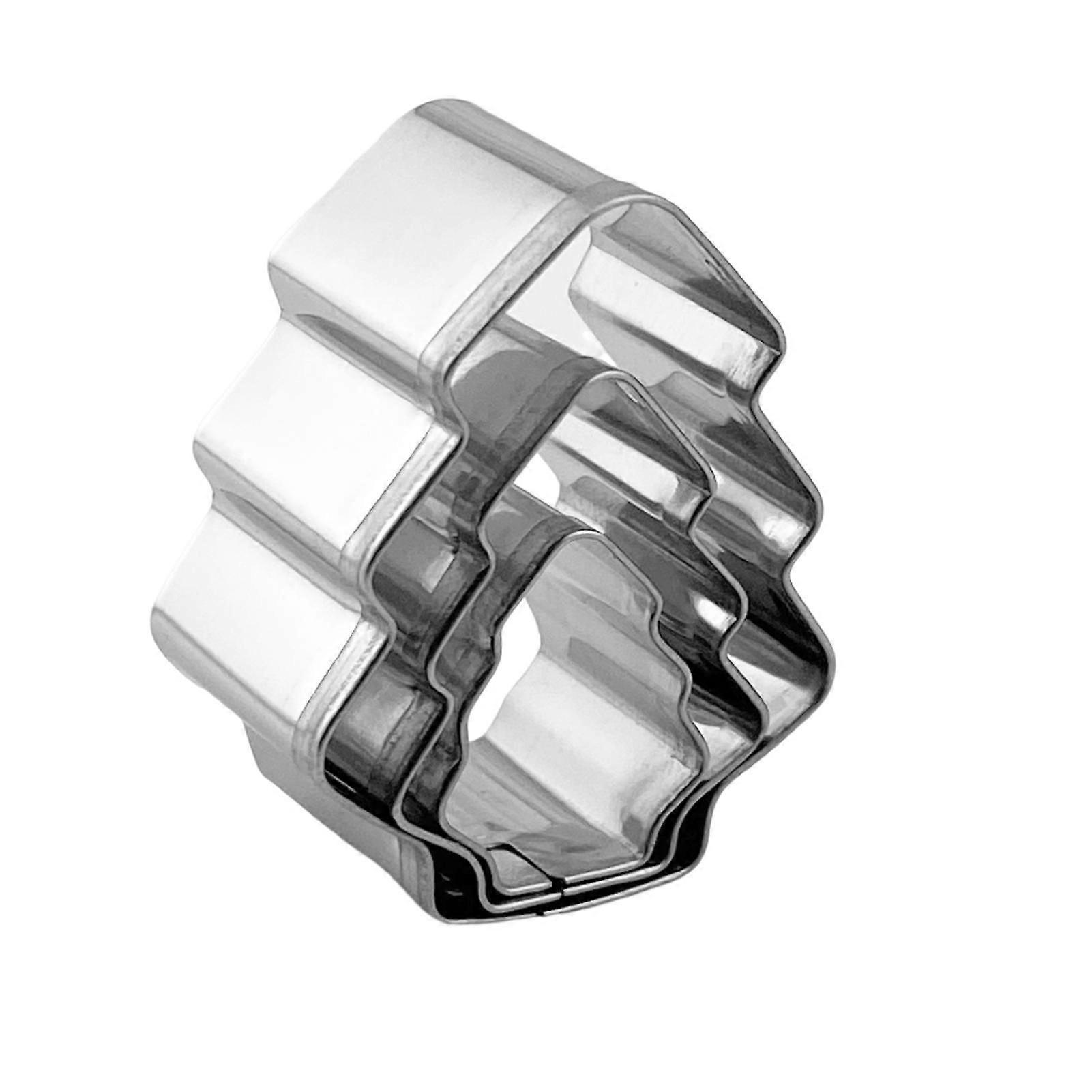 3Pcs/Set Baking Tools Convenient Operation Cookie Cutter  Reusable Rust-Proof Biscuit Cutter