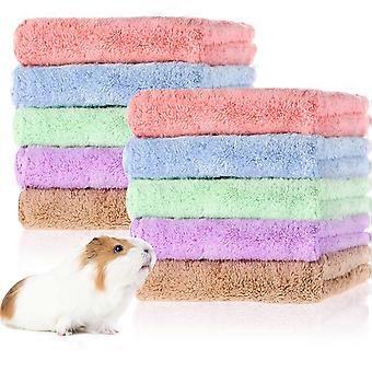 10 Meerschweinchendecken, Hamster-Fleece-Käfigeinlagen, weiches Meerschweinchenzubehör, Kleintier-Haustierdecke, Schlafmatten, Haustierbedarf für Hunde