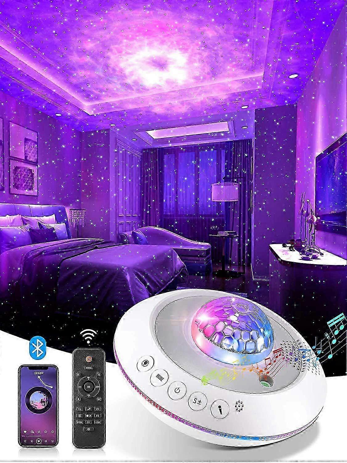 Projector with Remote Timer Star Light Projector, Multi Colour Changing Starlight Projector with Bluetooth Speaker, Ceiling Projector Star Projector f