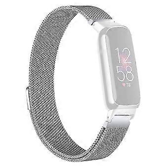 Suitable for Stainless Steel Smart Watch Band Magnetic Milanese Metal Mesh Strap - Silver-JC